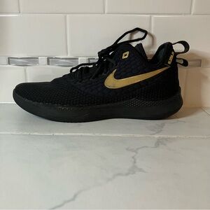 Nike witness LeBron Black and Gold Athletic Shoes. Preloved.